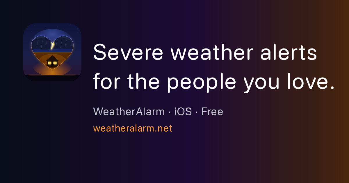 WeatherAlarm social media card